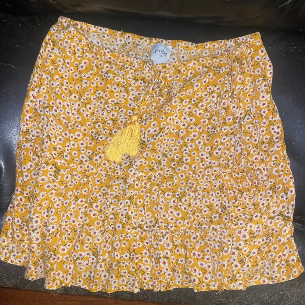Princess Polly Yellow Floral Mini Skirt